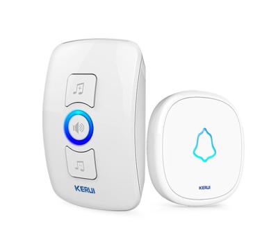 China Waterproof / KERUI M525 Home Security Waterproof Home Wireless Smart Doorbell Rings Doorbell Alarm LED Light 32 Songs With Waterproof Touch Button for sale