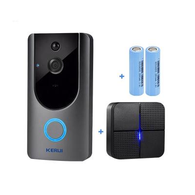 China Built-in Wireless Camera KERUI 1.0MP 720P Smart WiFi Phone Linked Video Doorbell with Camera for Home Security for sale