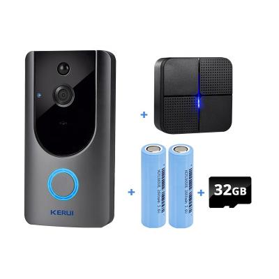 China Built-in High Quality Camera Kerui 720P Phone Linked Video Doorbell With Cloud Storage And Two Way Audio for sale