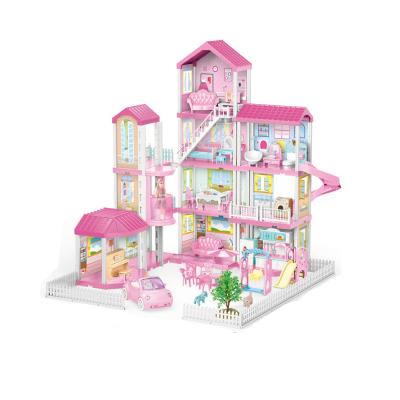 China 2021 cartoon toy toys is the most popular dollhouse for girls dollhouses furniture large dollhouse miniature wholesale dollhouse for sale