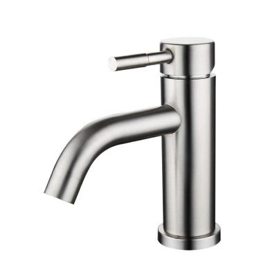 China Cheap Wash Basin 304 Stainless Steel Vanity Sink Bathroom Sense Faucets Apartment Commercial Single Cold Water Shower Faucets for sale