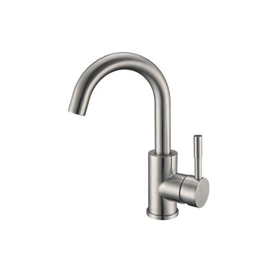 China Single Handle 304 Stainless Steel Water Mixer Sink Contemporary Thermostatic Commercial Apartment Faucets Kitchen Hot And Cold Faucets for sale