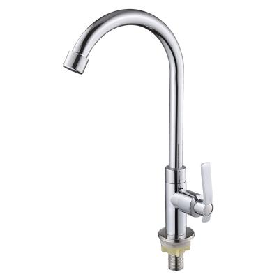 China Modern Classic Single Cold Kitchen Faucet Single Rotating Hot And Cold Handle Sink Universal Wash Basin Faucet for sale