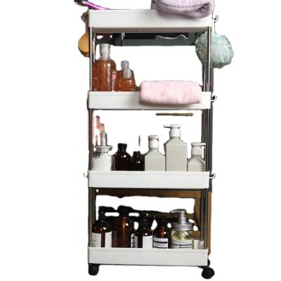 China Eco-friedly Plastic Removable Bathroom Kitchen Storage Rack With Plastic Storage 2-Tier Racks And Holders for sale