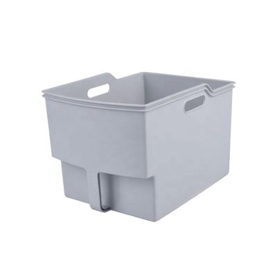 China Sustainable Plastic PP File Desk Storage Box With Handle And Wheel Organizing Storage Box for sale