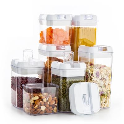 China Freshness Preservation Operate Hot Selling High Quality Professionally Made Travel Storage Clear Plastic Jars Easy To Buckle Boxes 7 Sets for sale