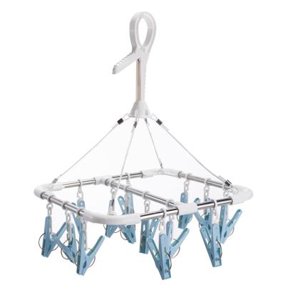 China Hanger Style Drying Rack For Hot Selling Economical And Practical Heavy Duty Plastic Clothespin Clothespins Metal Socks Factory Direct Sales for sale