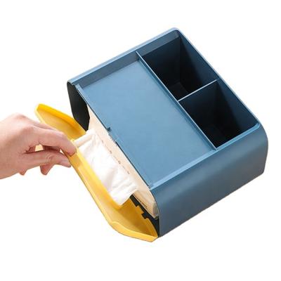 China Eco-Freindly Design Classic Multifunctional Desktop Household Storage Plastic Tissue Box Holder For Living Room for sale