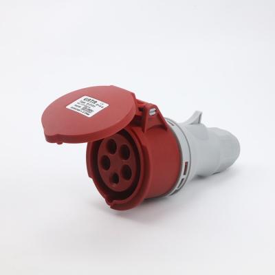 China IP44 Next Generation Industrial 16A Quick Mounted Industrial Connector Female Socket 3P+N+E 380V 2151 Three Phase Coupler for sale