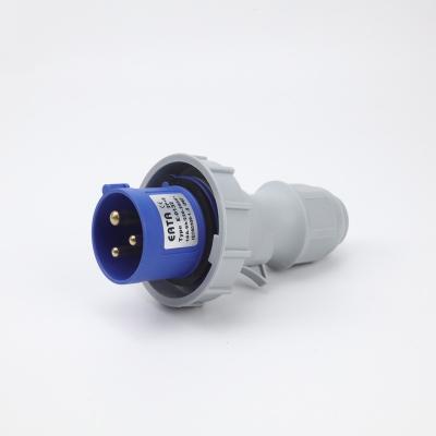 China IP67 Next Generation 16A 32A Screw-In Industrial Plug 2P+E 0132,0232 Male Plug Single Phase 220V for sale