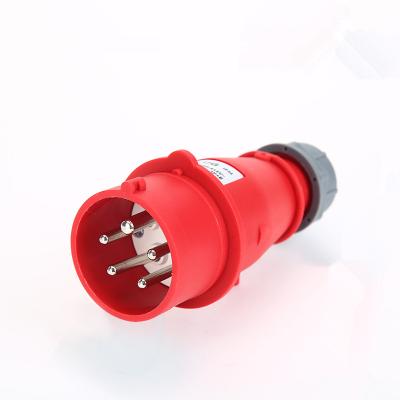 China 220V-380V/240V-415V 5Pins High Quality Male Industrial Three Phase Power Plug 3P+N+E 16A.32A Waterproof Socket for sale