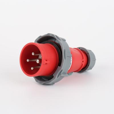 China Various Ip67 3P+E 16.32A 4Pins Screw Type Waterproof Industrial Plug Male Power Socket Industrial Manufacture for sale