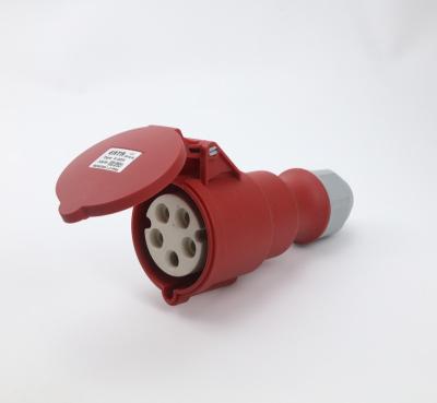 China Industrial Industrial Connector for Ip44 Light Level Waterproof Three Phase Electrical Coupler Stage Female Socket 3P+N+E 380V for sale