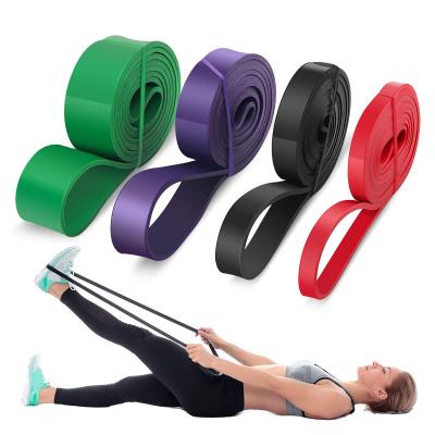 China Portable 100% Natural Latex Powerlifting Fitnessband Heavy Duty Resistance Pull Up Resistance Bands for sale