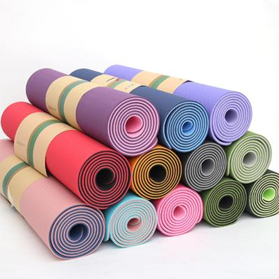 China Custom Non-slip Exercise Custom Organic Best Fitness Gymnastics Logo 6Mm Pilates Tape Yoga Mat Folding Eco-Friendly for sale