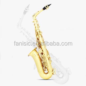 China Gold Practicing Brass Alto Saxophone for sale