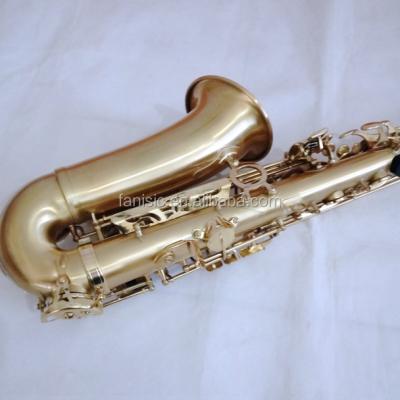 China Alto Copper Saxophone Professional Wire Drawing Finishing Tianjin Musical Instrument Saxophone for sale