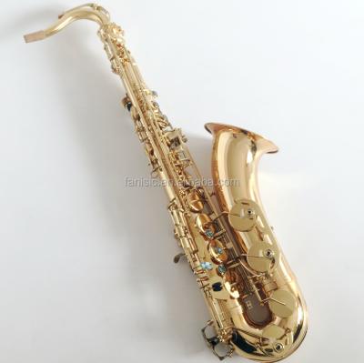 China Wholesale professional training B tenor saxophone with gold lacquer surface for sale