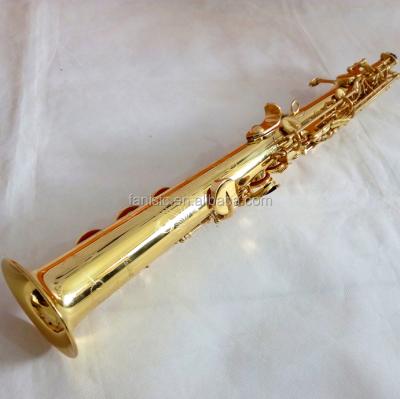 China Gold Lacquer Sopranino Saxophone / Sopranino Professional Model for sale