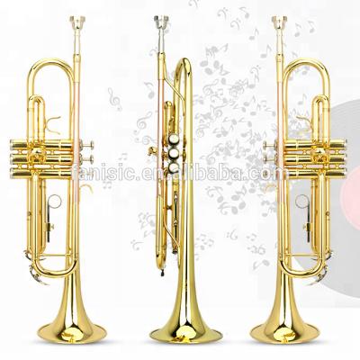 China Gold Lacquer Bb Gold Lacquer Trumpet With Cheap Price for sale