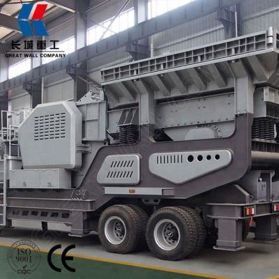 China Construction Concrete Recycle Investment Base Wheeled Mobile Crusher , Construction Waste Mobile Crushing Recycling Plant for sale