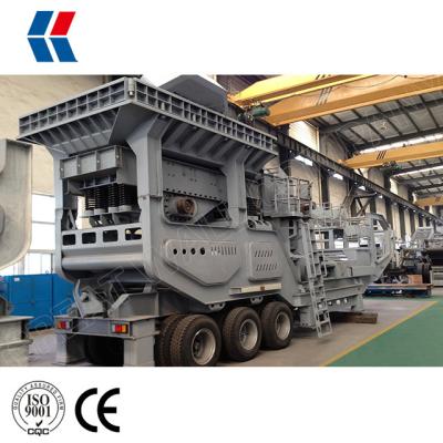 China Full set of quarry stone crushing metallurgy machines mobile stone crushing line mobile jaw crusher price for sale