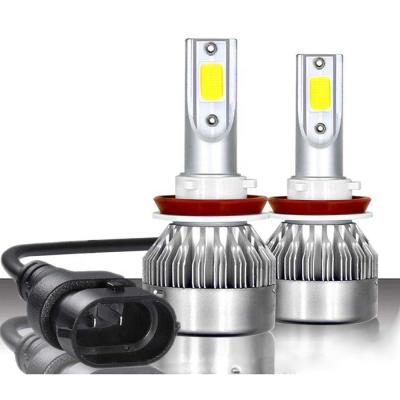 China Diecast Aluminum Auto Headlight 9005 Faro LED C6 LED Housing 9006 Faro LED Auto Automotive Headlight H1 H3 H11 H7 LED Automobile LED Headlight Bulbs for sale