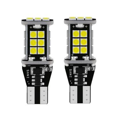 China Error Free T15 Led Emergency Light High Power 912 921 Bulbs 906 W16W For Cargo Emergency Reverse Lights Led Lights For Truck for sale