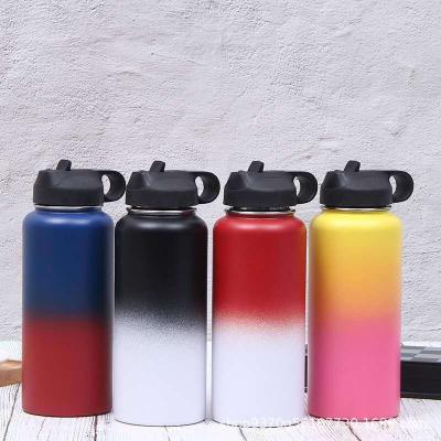 China Viable ready to ship OEM custom bpa logo loose powder coated 18/8 double wall stainless steel metal sports drink insulated water bottle for sale