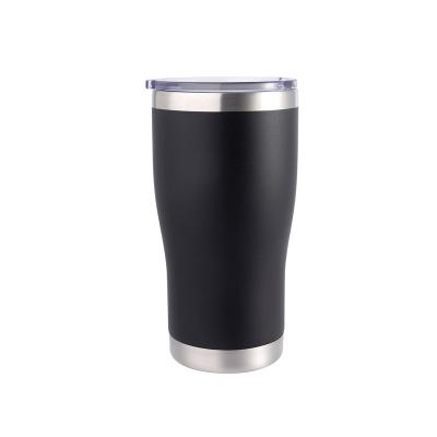 China New Sustainable Shape 20oz Double Wall Stainless Steel Vacuum Insulated Tumbler With Slide Lid for sale