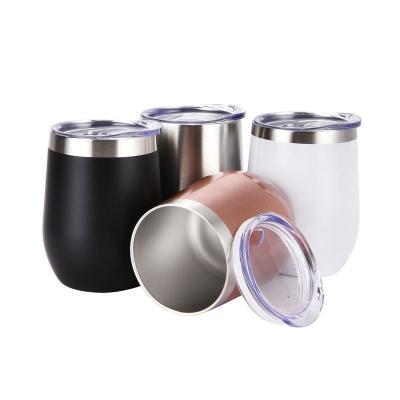 China Sustainable 12oz Insulated Stainless Steel Wine Tumbler Double Wall Coffee Tumbler Mugs for sale