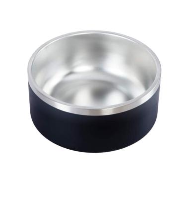 China Stocked 32/64oz Stainless Steel Double Walled Insulated Dog Bowl In Good Stock for sale