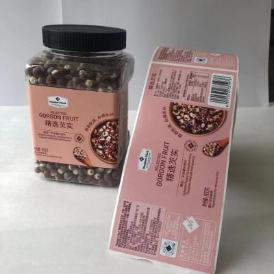 China Waterproof Oil Proof Food Label Bottle Foil Labels Stickers Printing For Food Sticker for sale