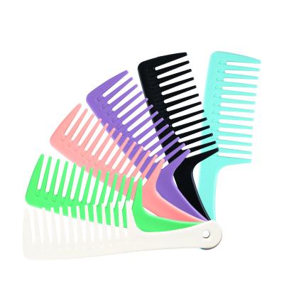 China Custom Hairstyle Detangling Wide Tooth Hair Comb Comfortable For Long Hair for sale