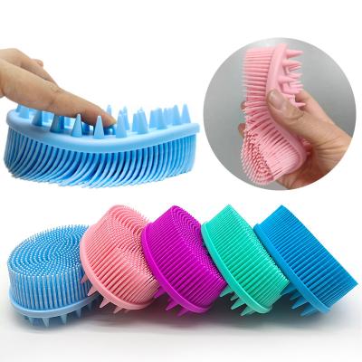 China All Natural Kids Body Massage Brush Shampoo Silicone Brushes Double Sided Rubbing Bath for sale