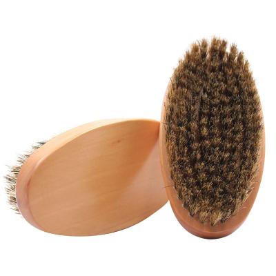 China custom made private label men beard brushes skin-friendly 100% wooden boar hair hair beard brush for sale