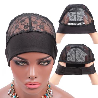 China Hair Bands + Breathable Silk Material Black Elastic Hair Bands Adjustable Ice Headband Wig Cap Wig Cap for sale