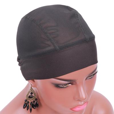 China Wig Making New Adjustable Ice Silk Elastic Hair Band Mesh Dome Headband Wig Cap for sale