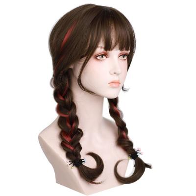 China High Temperature Wire Wig Hair Extensions Piece Big Wave Ear Wig Single Clip Hanging Curling Hair Clips For Girls for sale