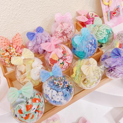 China Cloth 5 packs of scrunchies set new fashion style cloth elastic hair tie cute girly floral hair scrunchies accessory for sale