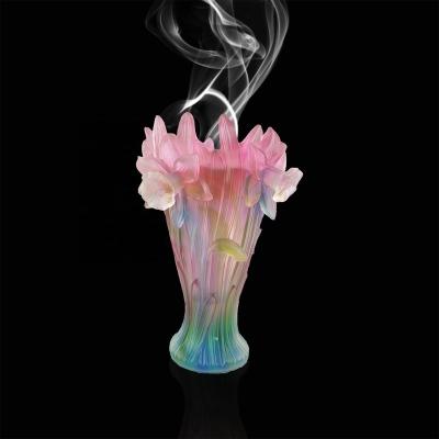 China Middle East Crystal Burner Vase Europe Style Back To Bakhoor Crystal Gift for sale