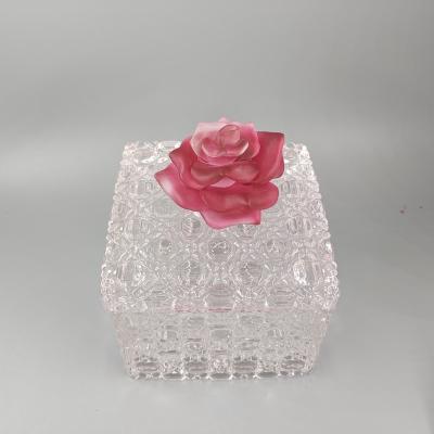 China Europe handmade exquisite crystal candy jar candy bowl flower vase decoration for sale