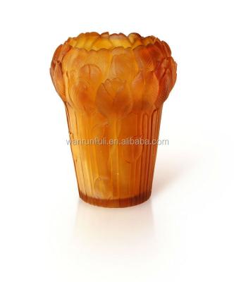 China 2020 New China Crystal Artificial Tulip Shaped Vase For Home Decoration for sale