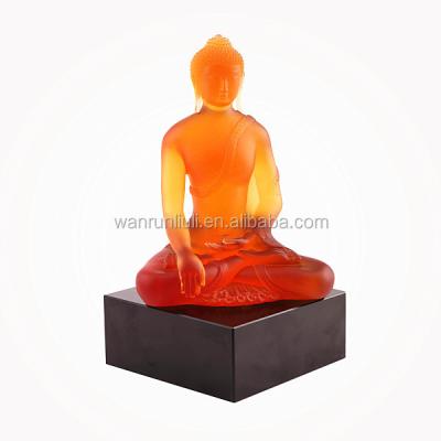 China Europe Handmade Religious Crafts Casting Crystal Indian Buddha for sale