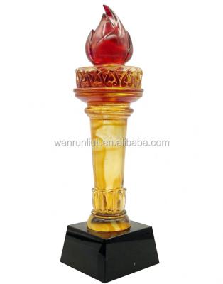 China Creative China Liuli Trophy Gifts Souvenirs Customized Crystal Trophy for sale