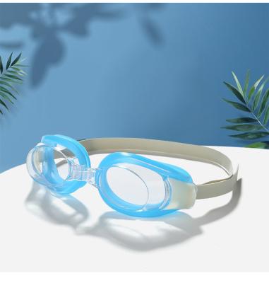 China New Style Children's Swimming Goggles Unisex High-definition Waterproof Anti-fog Flat Goggles Waterproof And Anti-fog HD Swimming Goggles Fashion for sale