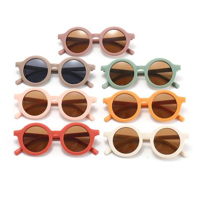 China Fashion Sunglasses 2022 Cute Colorful Round Kids Boys Girls Children Sunglasses Custom Made Wholesale for sale