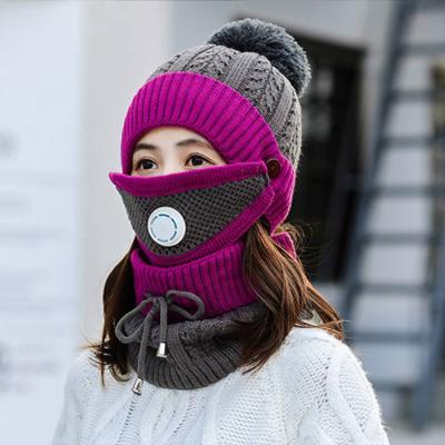 China New fashion version of COMMON winter hat women thick knitted warm hat wool hat for sale