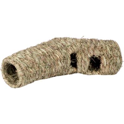 China Breathable Woven Tubular Straw Woven Tubular Pet Room Pet Nest Cage Rabbit Chinchilla Nest Pet Bed for sale