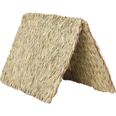 China Breathable Woven Rabbit Nest Pet Bed Straw Grass Rabbit House Chew Toy Hamster Cage Small Animal for sale